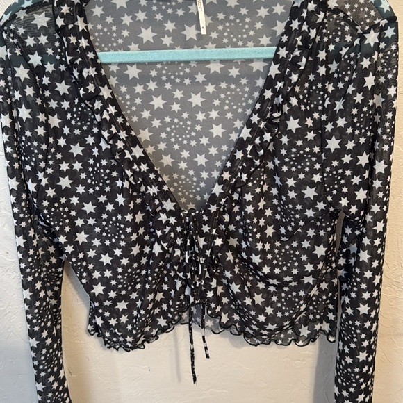 Free People Mesh Star Marne Top.size medium. Never worn. New without tags - Picture 3 of 13